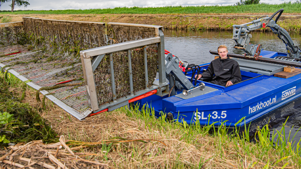 Foto van Ard, medewerker harkboot.