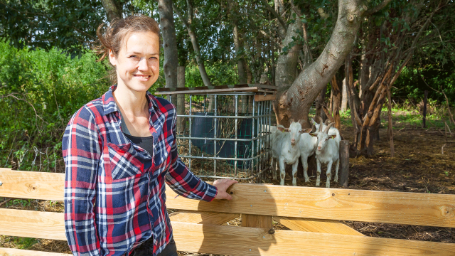 Foto Marieke Louwes, Drentse biologische melkgeitenhouder.